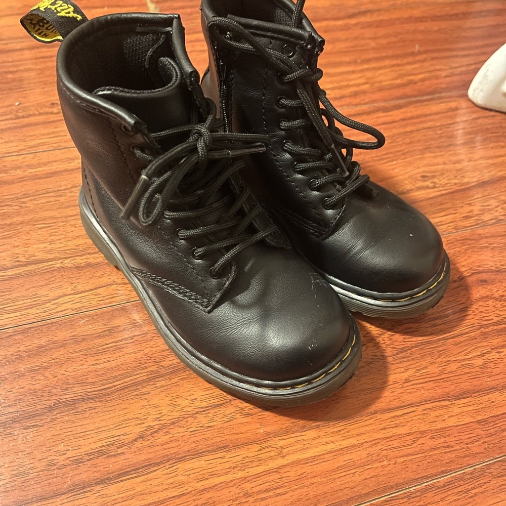 Dr. Martens Black Leather Zip-Up Boots
